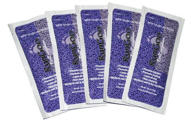 Foot Kinetics RunGoo Blister Prevention Cream for Running and Athletes 5 SingleUse Packets LongLasting SweatResistant Pr