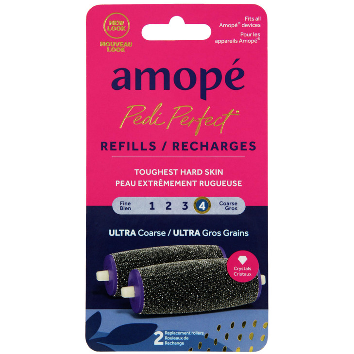Amope Pedi Perfect Electronic Foot File Refills Ultra Coarse Removes Hard and Dead Skin 2 Count