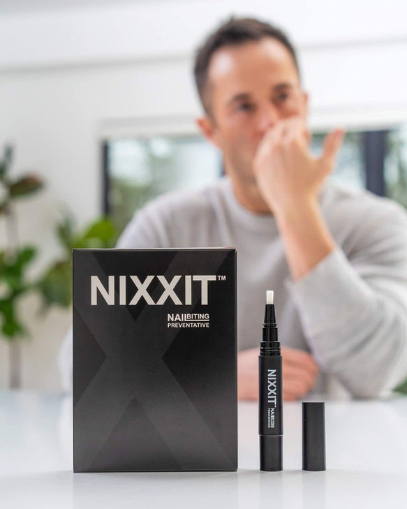 NIXXIT Nail Biting Treatment for Children and Adults Stop Nail Biting Pen and Thumb Sucking for Adults Kids Non Glossy B