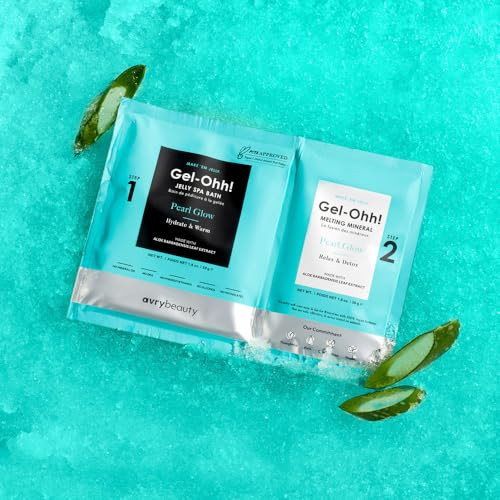 AvryBeauty GelOhh Jelly Spa Bath 3 Pack Pearl Glow Clean Scented Aloe Infused Jelly Pedicure Salon Services Pedicure Sal