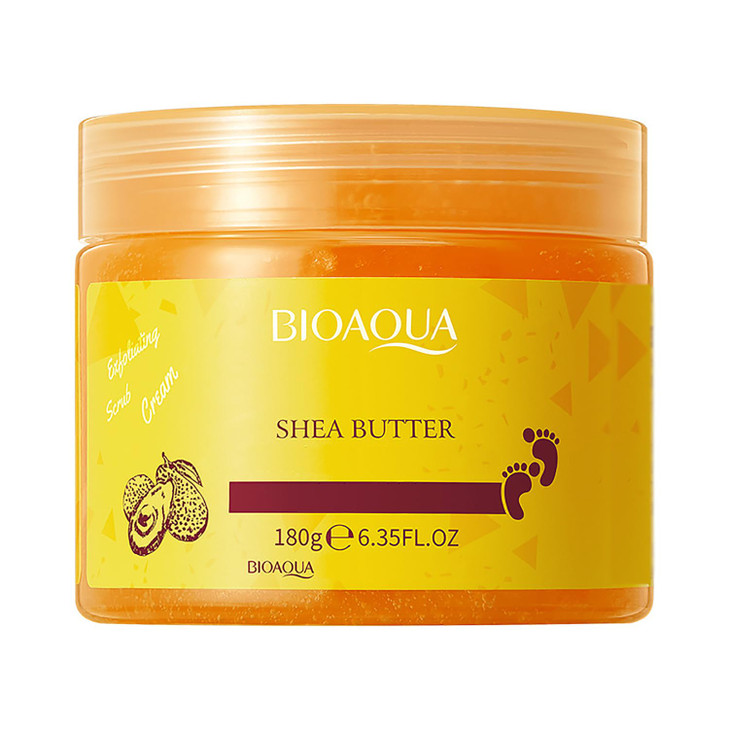 BIOAQUA Foot Care Herbal Massage ScrubExfoliating Cream Cleansing Delicate Feet Skin Shea Oil Natural Extracts 180g