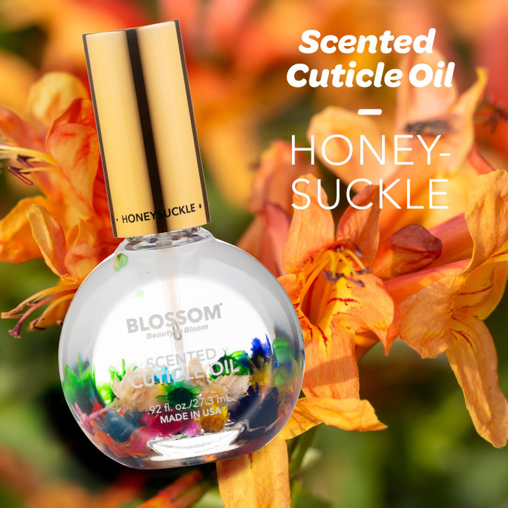 Blossom Cuticle Oil for Nails Hydrating Moisturizing Scented Nail Oil Cuticle Care Infused with Real Flowers Made in USA