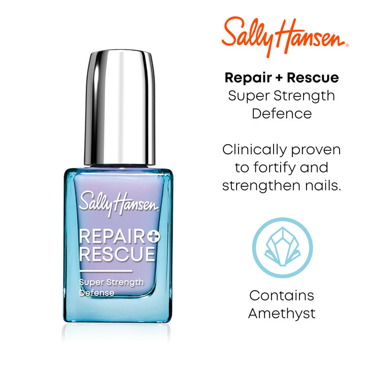 Sally Hansen Nail Treatment Repair Rescue Super Strength Defense Nail Strengthener Fortifies Weak Nails Delivers Stronge