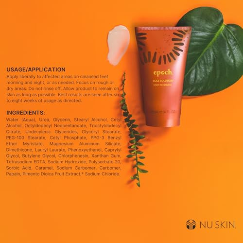 Nu Skin Epoch Sole Solution Foot Treatment Intensive Moisturizing Cream for Dry Feet Rough Skin Heels Softens Calluses W