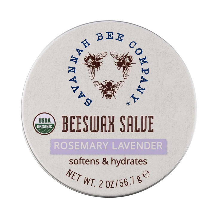 Savannah Bee Company Original Beeswax Salve Deep Moisturizer Hand Salve Rosemary Lavender 2 Oz