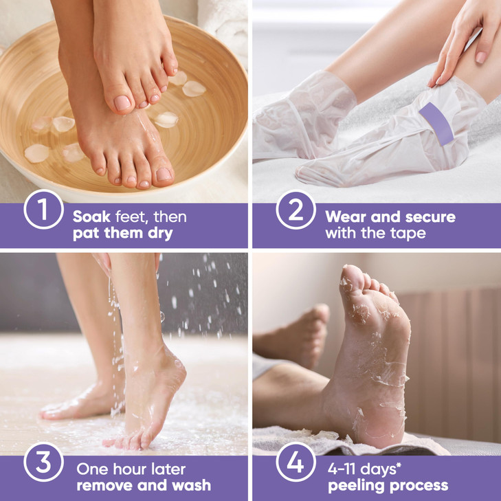 Foot Peel Mask Foot Mask for Baby Soft Skin Remove Dead Skin Dry Cracked Feet Callus Foot Spa Made with Aloe Vera Extrac