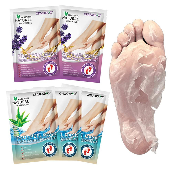 5 Pack Foot Peeling MaskExfoliator Peel Off Calluses Dead Skin Callus RemoverFoot Mask for Dry Cracked FeetFoot Peel Mas