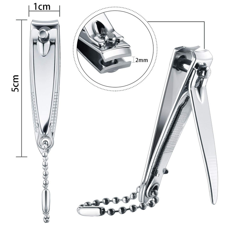 Bememo 12 Pcs Stainless Nail Clippers Set Fingernail Clippers and Toenail Cutter Tool Set Men Women Elder Home Travel Sa