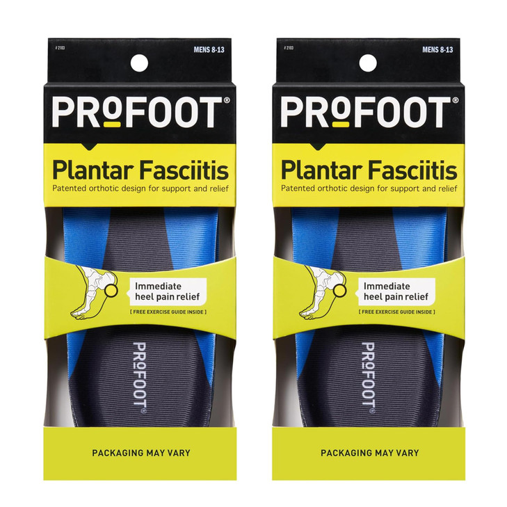 PROFOOT Plantar Fasciitis Orthotic Insoles for Men Sizes 813 Gel Shoe Inserts for Instant Heel Pain Relief and Arch Supp