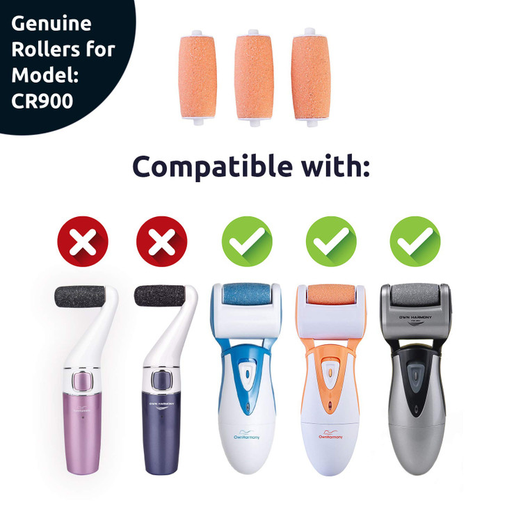 Refill Rollers by Own Harmony Best Fit for Electric Callus Remover CR900 Foot Care for Healthy Feet Pedicure File Tools