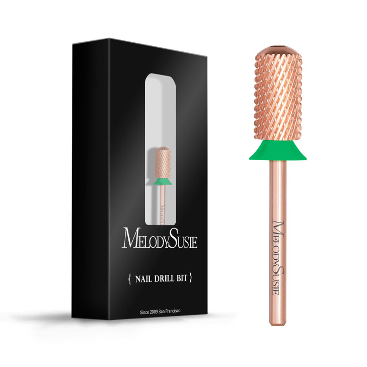 MelodySusie Safety Nail Drill Bits 332 Smooth Round Top Large Barrel Carbide Bits Suitable for Manicure Pedicure Cuticle