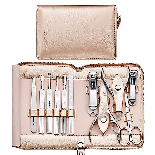 FAMILIFE Gifts for Women Manicure Set Professional Manicure Kit 11 in 1 Nail Kit Nail Clippers Tools Stainless Steel wit