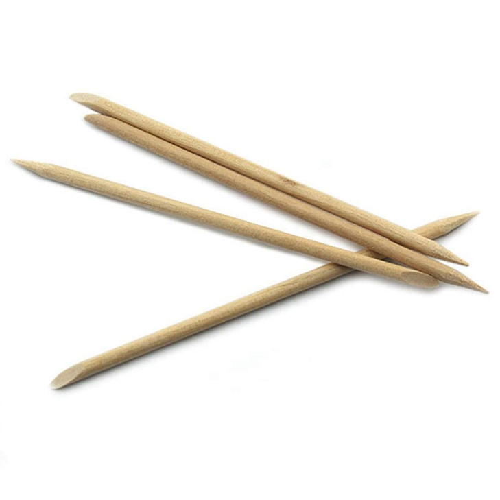 Rolabling 5PCS Orange Sticks for Nails Wooden Cuticle Pusher Sticks Manicure Pedicure Nail Care Rhinestone Picker Tool N