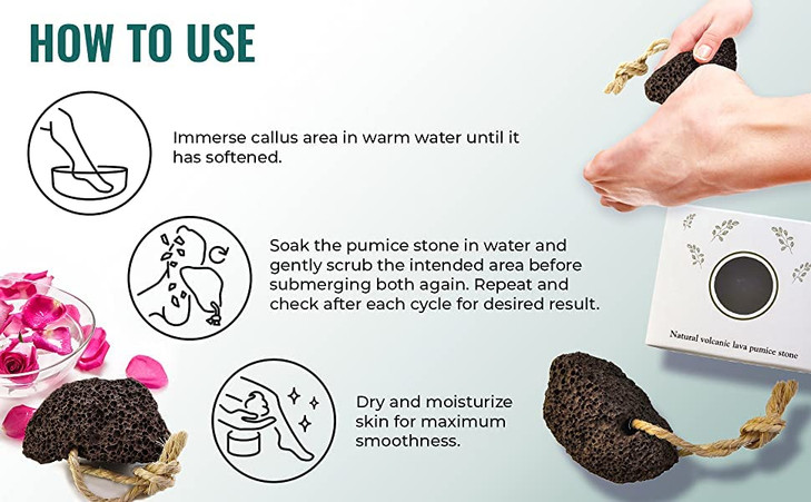 Natural Elephant Pumice Stone for Feet Volcanic Lava Rock Callus Remover Foot Scrubber Single Natural Stone