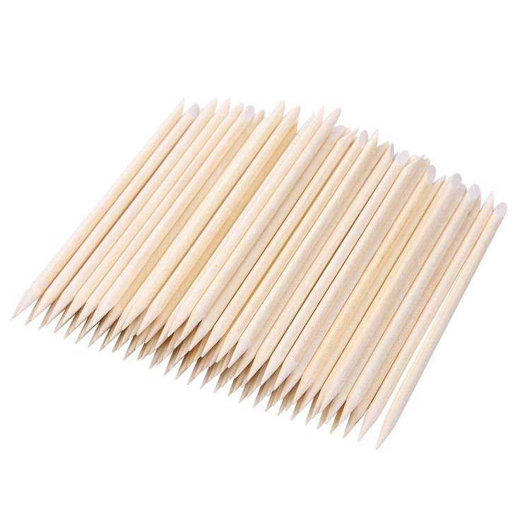 BTYMS 300 Count Orange Wood Stick 45 inch Cuticle Pusher Remover Orangewood Cuticle Sticks Nail Art Manicure Pedicure St