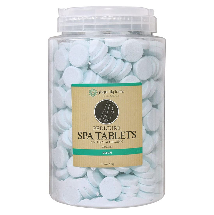 Ginger Lily Farms Botanicals Pedicure Spa Tablets Natural Organic Replenishes Moisture Softens Conditions Skin Ocean Sce