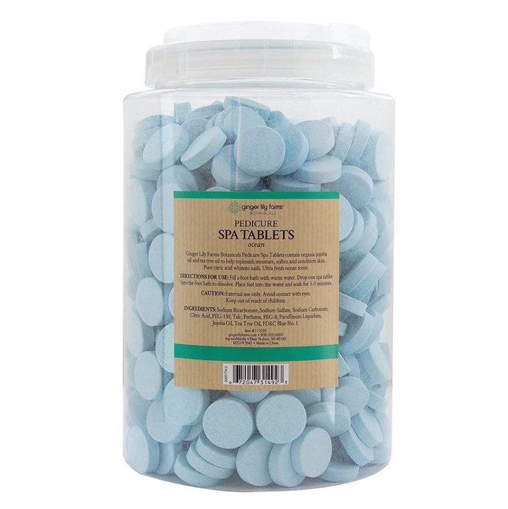 Ginger Lily Farms Botanicals Pedicure Spa Tablets Natural Organic Replenishes Moisture Softens Conditions Skin Ocean Sce
