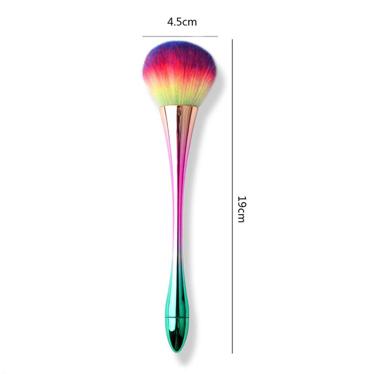 SILPECWEE 2 Pcs Nail Dust Brushes Dip Powder Brush For Acrylic Nails Remove Dust Makeup Blush Brushes Manicure Brush Cle