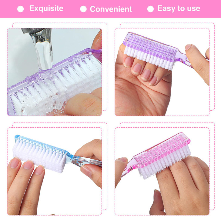 Patelai 15 Pieces Nail Brush Handle Grip for Cleaning Fingernails Toes Scrub Manicure PedicureFresh Colors