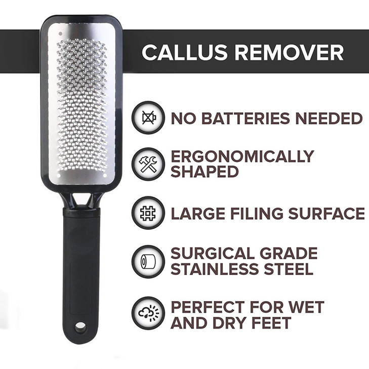 Angel Kiss Colossal Foot File Scraper Pedicure File Premium Stainless Steel Foot Rasp Dead Skin Callus Remover for Feet