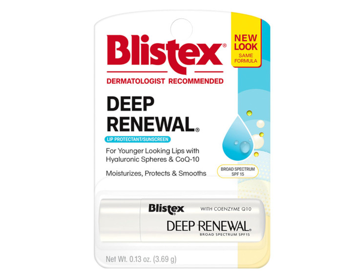 Blistex Deep Renewal Lip Protectant Sunscreen Balm, 0.13 Ounces (3.69g) (Value Pack of 2)