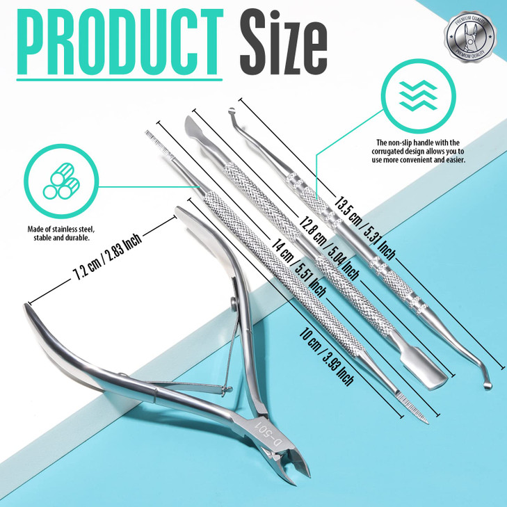 FANDAMEI Ingrown Toenail Removal Kit Pedicure Tools Nail Care Kit Cuticle Trimmer Nail Cuticle Nippers Cuticle Kit Stain