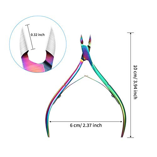 Mudder 3 Packs Cuticle Trimmer Nippers Cutter Tool Stainless Steel Nail Cuticle Scissors Remover with Pointed Blade Scis