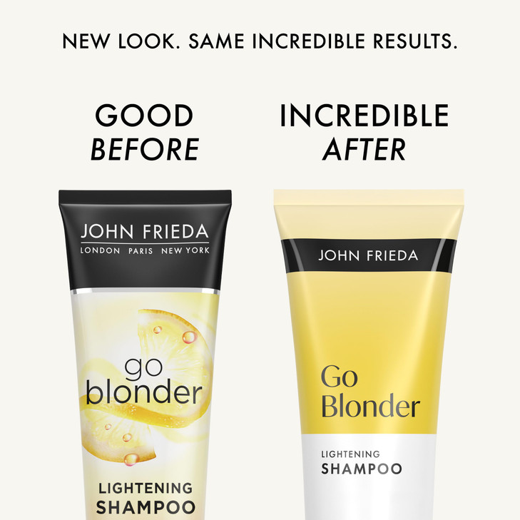 John Frieda Go Blonder Lightening Shampoo for Blonde Color-Treated Hair, Paraben, Phthalate, Silicone and Ammonia Free, Cruelty Free, Vegan Friendly online at globaldelivered