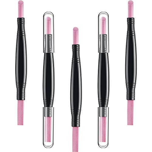 5 Pieces Pumice Stone Nail File Polishing Pen Stick DoubleHeaded Cuticle Pusher Remover Trimmer Buffer Pen Art Tools Hou