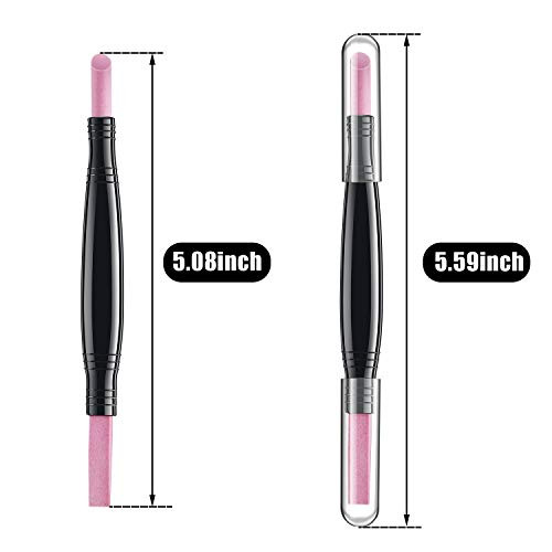 5 Pieces Pumice Stone Nail File Polishing Pen Stick DoubleHeaded Cuticle Pusher Remover Trimmer Buffer Pen Art Tools Hou