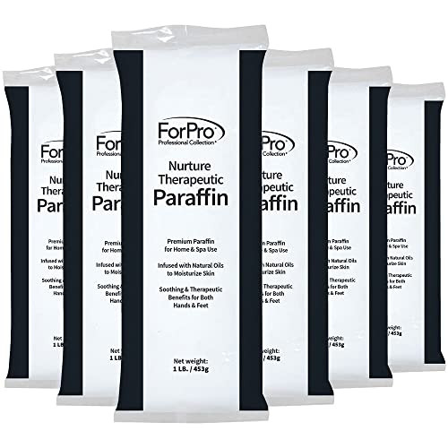 ForPro Professional Collection Nurture Paraffin Wax Refill Fragrance Free Six 1Pound Paraffin Blocks NonGreasy Moisturiz