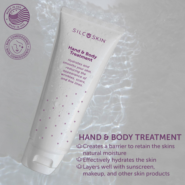 Silcskin Hand And Body Treatment Water Based Lotion For Crepey Skin And Fine Lines With Medical Grade Silicone Winter Sk