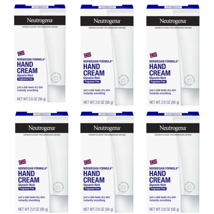 Neutrogena Norwegian Formula Moisturizing Hand Cream Lotion for Dry Hands Fragrance Free Glycerin Concentrated Relief Ov
