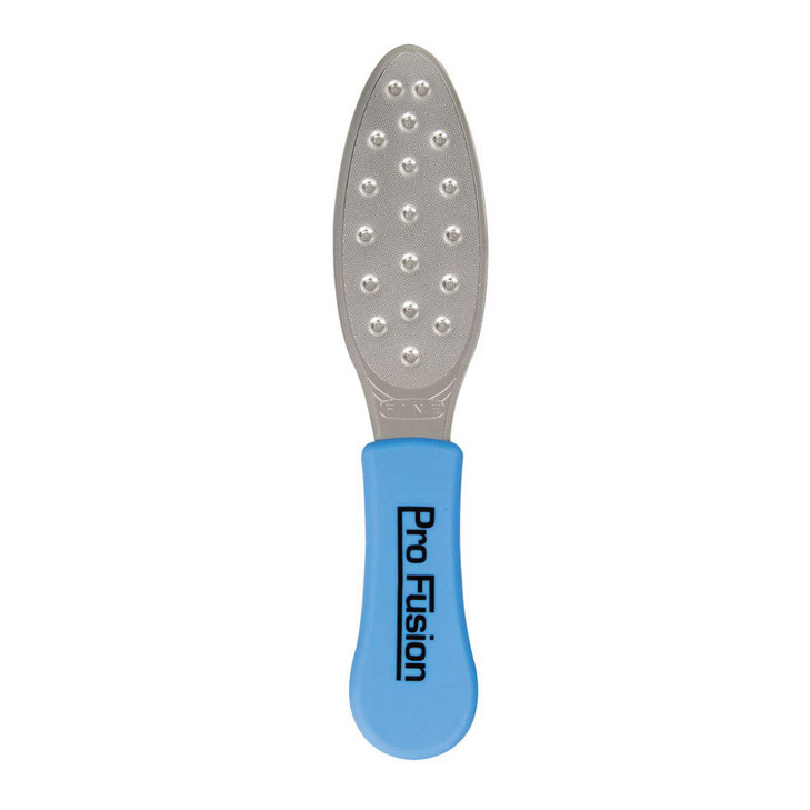 ForPro Pro Fusion Stainless Steel Pedi File Coarse DoubleSided Professional Quality Blue Handle Pedicure File for Heels