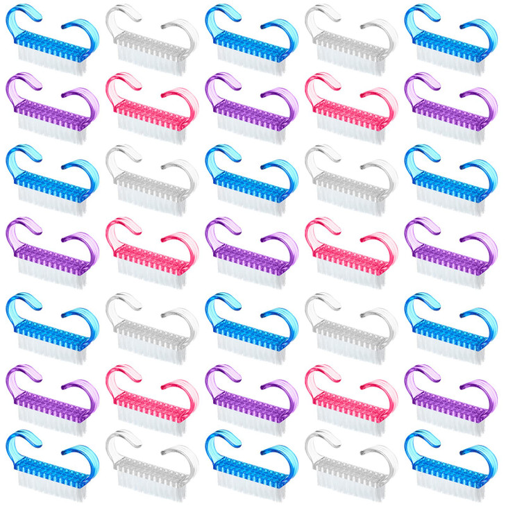 200 Pcs Handle Grip Nail Brush Fingernail Scrub Cleaning Cleaner Nail Brushes Scrubber Bulk for Men Women Hands Feet Toe