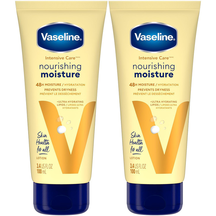 Vaseline Lotion Intensive Care Nourishing Moisture 2Pack Moisturizer with Oat Extract UltraHydrating Lipids for Healing