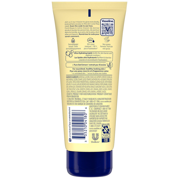 Vaseline Lotion Intensive Care Nourishing Moisture 2Pack Moisturizer with Oat Extract UltraHydrating Lipids for Healing