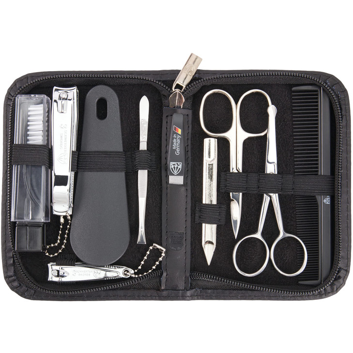 3 Swords Germany brand quality 10 piece manicure pedicure grooming kit set for nail care tweezers file clipper Made by 3