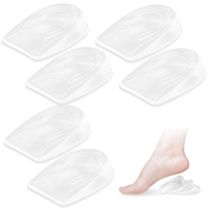 Kalevel 3 Pairs Heel Lifts Height Increased Insoles Elevator Taller Shoe Inserts for Leg Length Discrepancy Women Men 2
