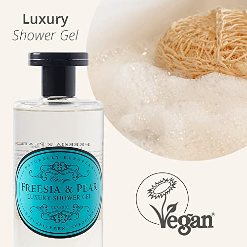 Naturally European Freesia Pear Luxury Shower Gel SLES and Paraben Free 500 ml 17 fl oz