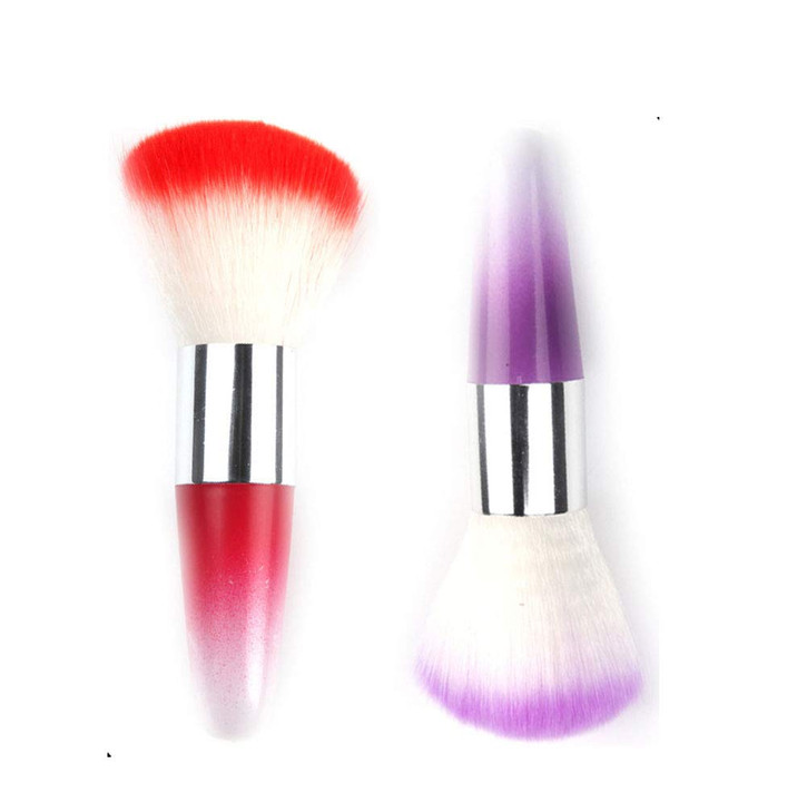 Onwon Dust Powder Nail Brush Set 2 Pieces Soft Powder Brush Nail Arts Dust Remover Cleaner Brush for Acrylic and Makeup