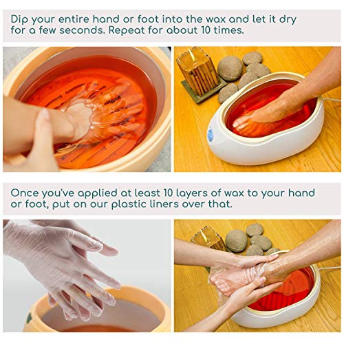 Segbeauty 200pcs Paraffin Wax Bath Liners Plastic Socks for Moisturizing Paraffin Baths Gloves for Hand Foot Covers Pedi