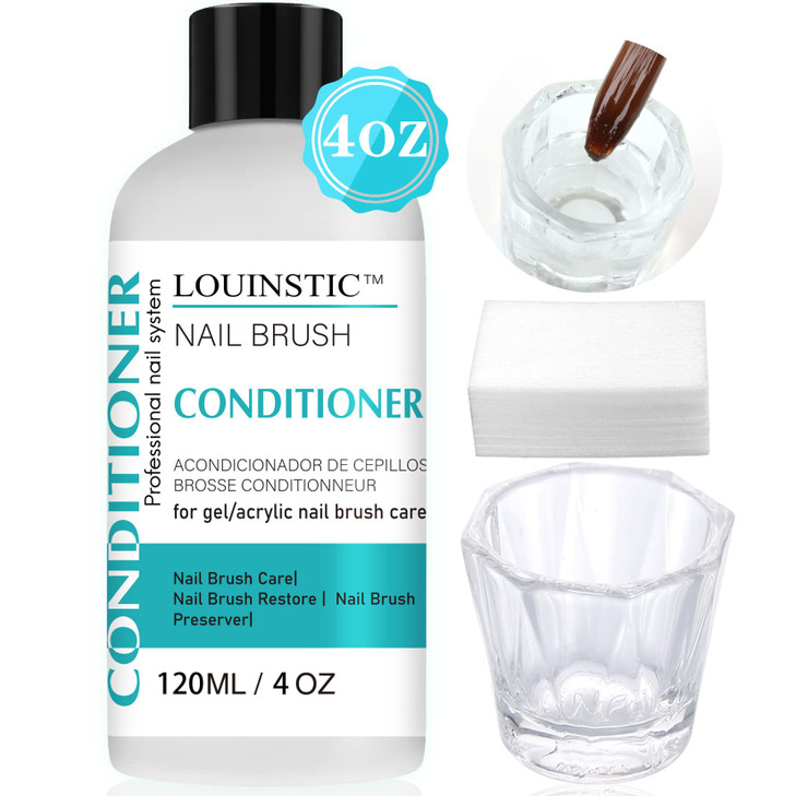 LOUINSTIC Acrylic Nail Brush Cleaner Quickly Clean GelAcrylic Nail Brushes Paint Brushes Airbrushes Art Tools Nail Brush