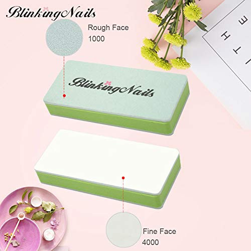 BlinkingNails Nail Buffer File with Double Sides Professional Nail Polishing Block 10004000 Grit Shiner Manicure Nail Ar