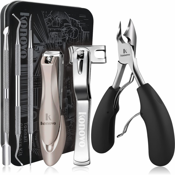 Toenail Clippers for Seniors Thick Toenails Toe Nail Clippers Adult Thick Nails Long Handle Heavy Duty Nail Clippers Kit
