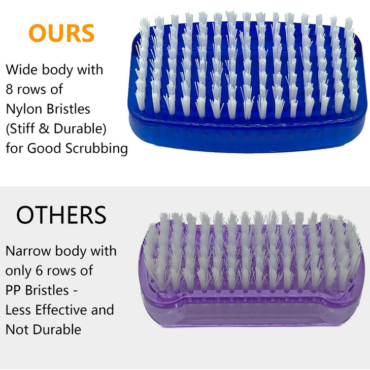 GKETN Nail Brush for Cleaning Fingernails 2 Sided Nylon Bristles Fingernail Brush for Cleaning Nail Scrubber Scrub Clean