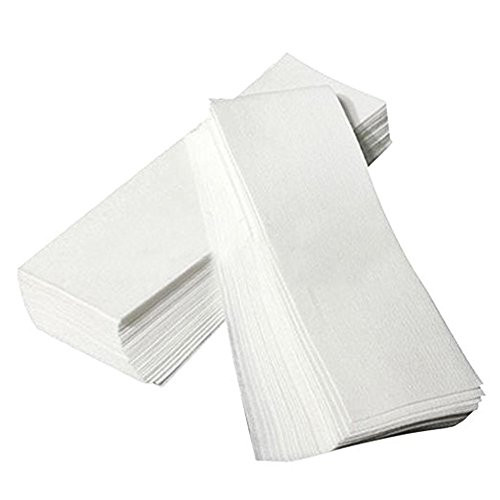100PCS White Large Facial Body Hair Removal Non Woven Wax Strip Epilating Waxing Strips online at globaldelivered