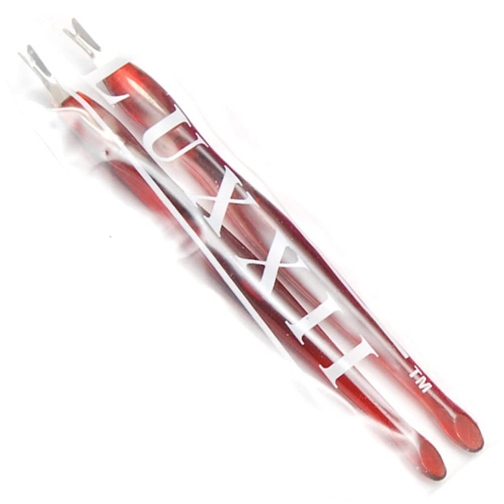 LUXXII 2 Pack Cuticle Trimmer Remover Pusher Dead Skin Callus Removal Fork Brown B