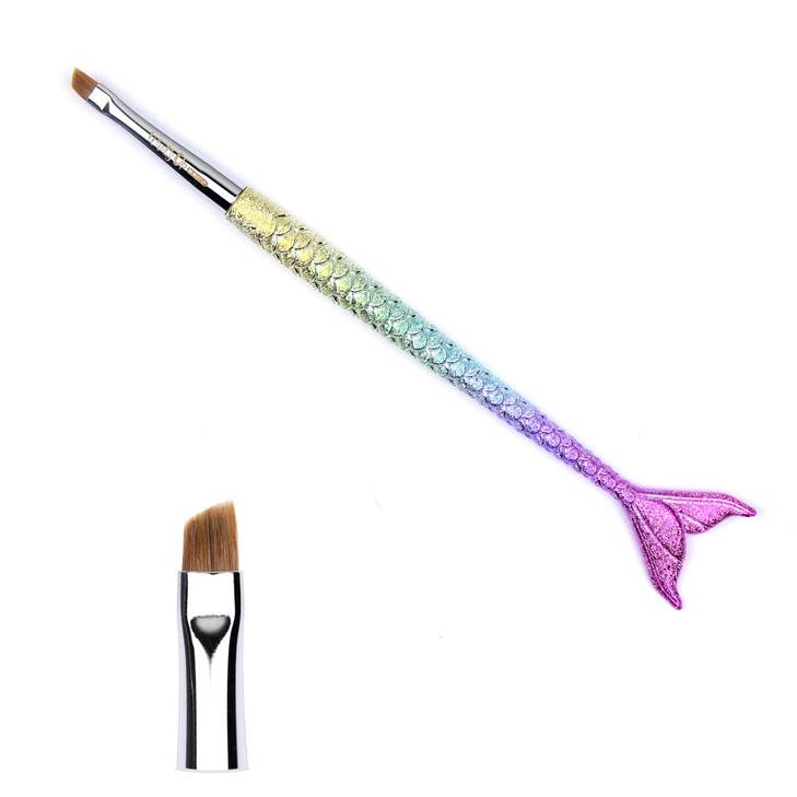 Whats Up Nails Mermaid 3 Angular Brush for Clean Up Cuticles Skin Around Nail