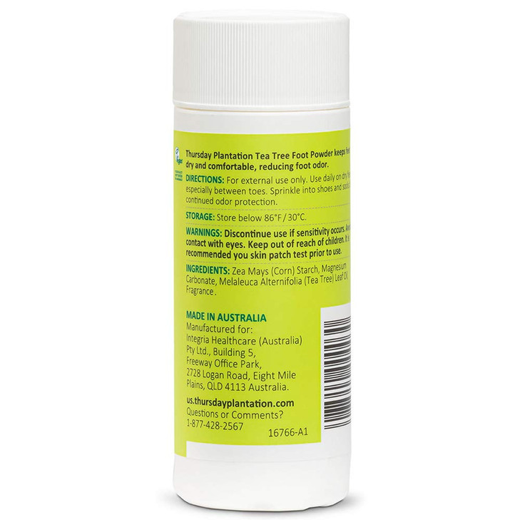 Thursday Plantation Tea Tree Foot Powder Helps Prevent Foot Odor and Sweat 35 Ounces